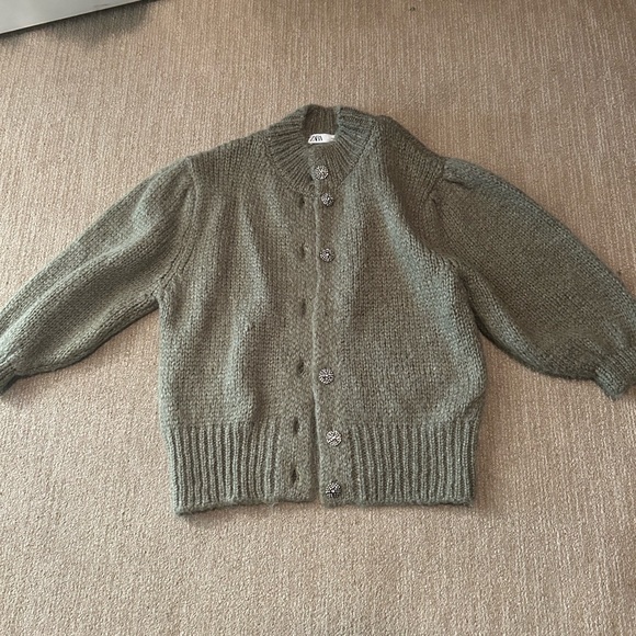 Zara knit sweater cardigan size M - Picture 2 of 4